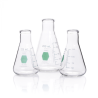 Matraz Erlenmeyer, Graduado, Decorado Verde  1000 Ml