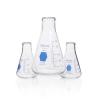 Matraz Erlenmeyer, Graduado, Decorado Azul  500 Ml