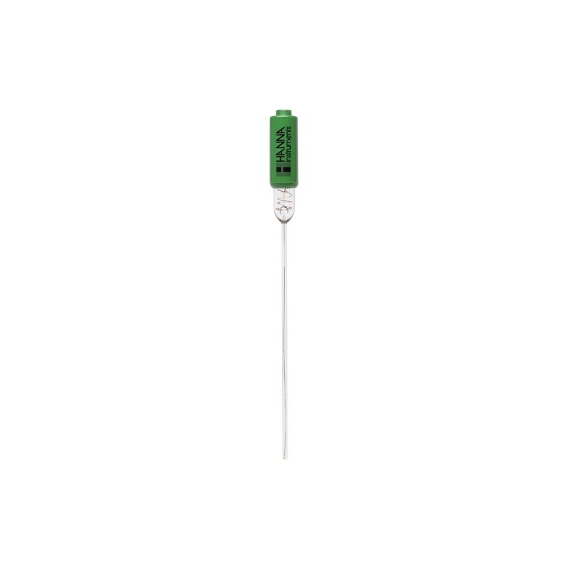 Electrodo de pH con punta de micro bulbo y conector BNC, cuerpo de longitud extendida