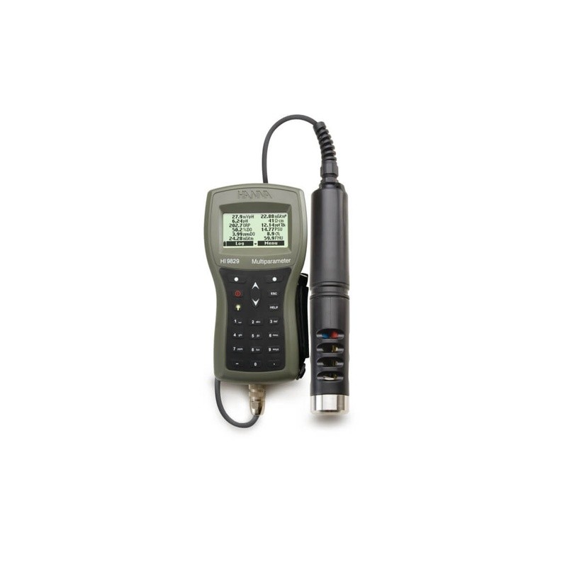 Medidor multiparamétrico de pH/ORP, CE, OD, c/GPS, sonda 4 metros de cable, 230V