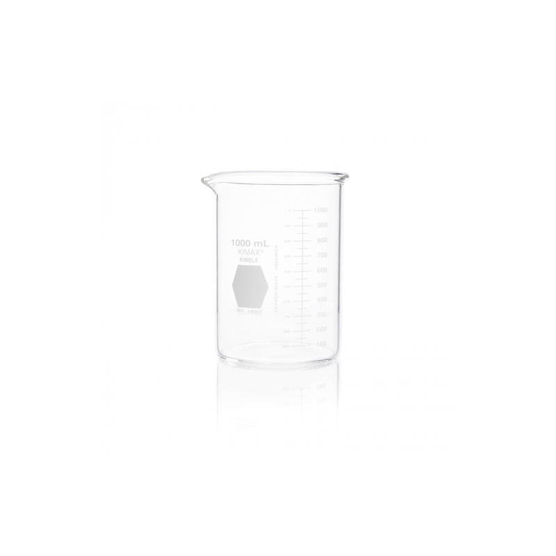 Vaso de Precipitado, Pared Reforzada (Heavy-Duty), Forma Baja, Graduado 1000 Ml