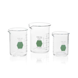 Vaso de Precipitado,Regular, Forma Baja Decorado En Verde Graduado 600 Ml