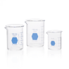 Vaso de Precipitado,Regular, Forma Baja Decorado En Azul Graduado 600 Ml