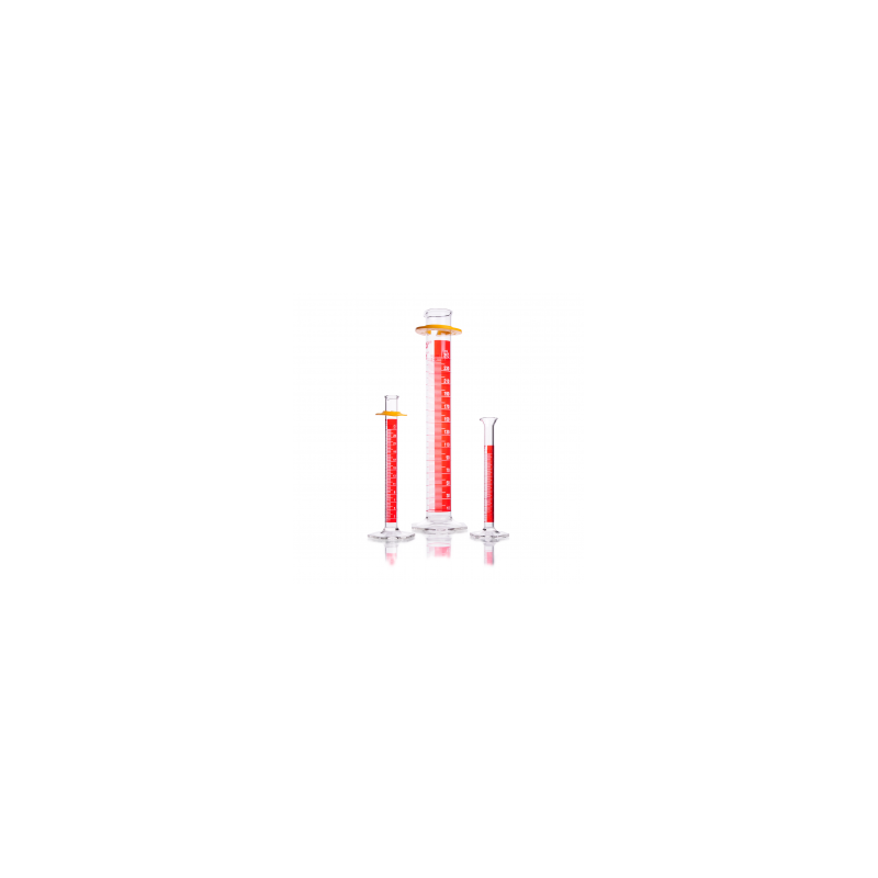 Probeta, P.E., "B" Escala Métrica, Base Hex. Vidrio 5 Ml